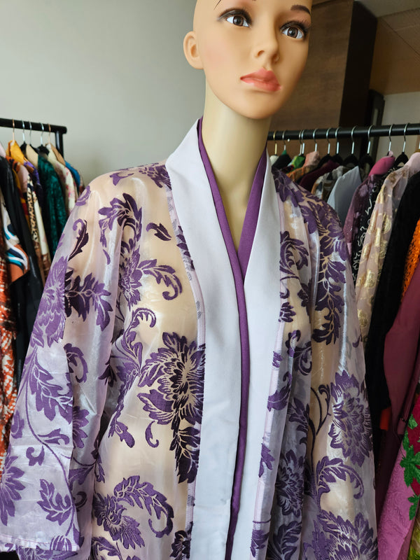 Piper purple kaftan kimono