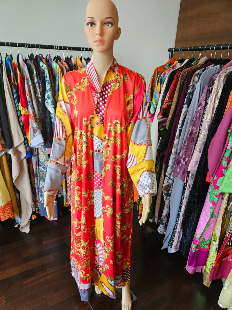 Blossom red kimono robe