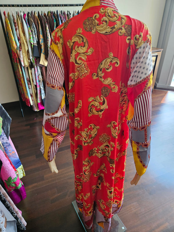 Blossom red kimono robe