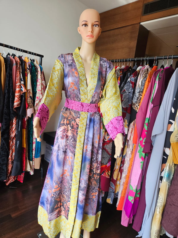 Aubrey Multi Print Kimono Robe