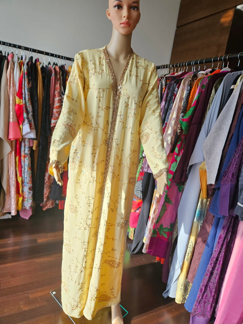 Selen yellow kimono robe