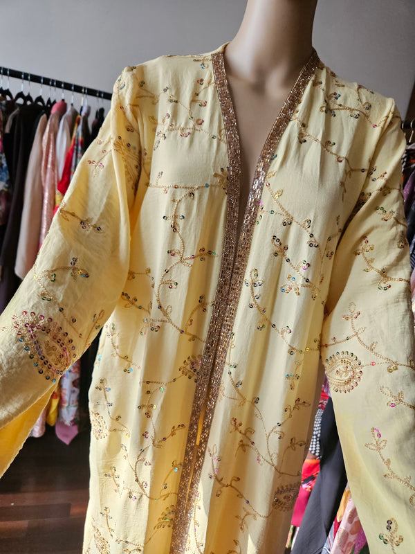 Selen yellow kimono robe