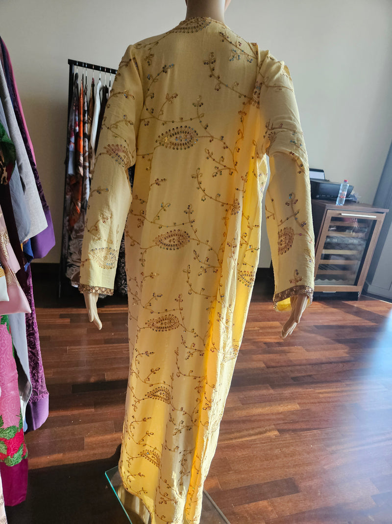 Selen yellow kimono robe