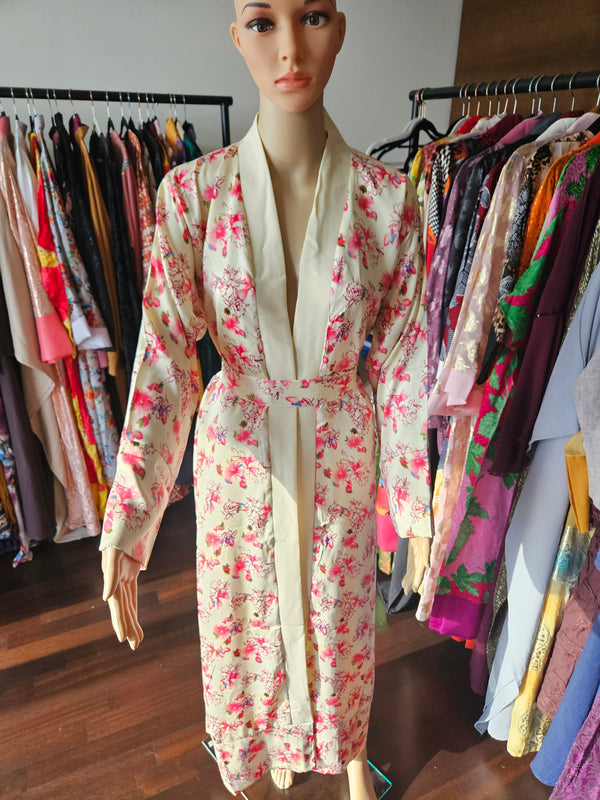 Selena cream kimono robe