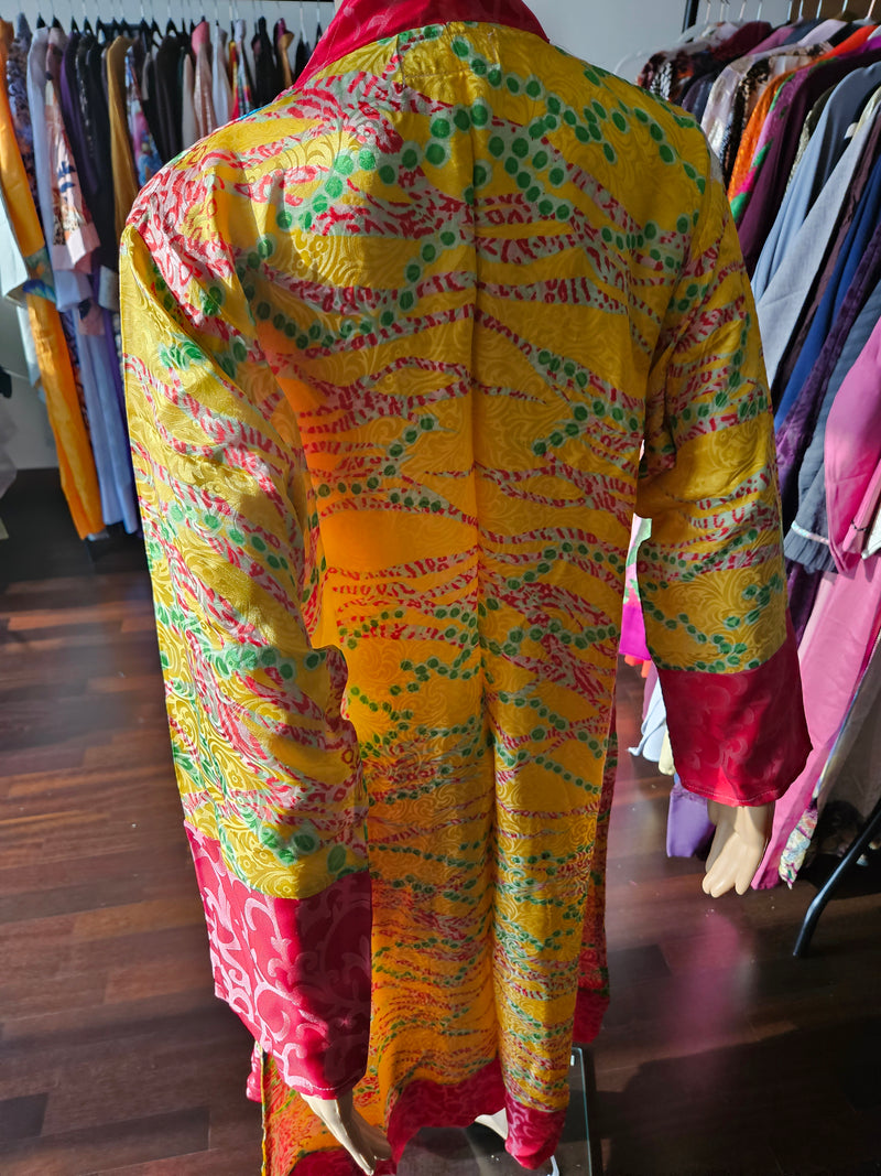 Alina silk kimono robe