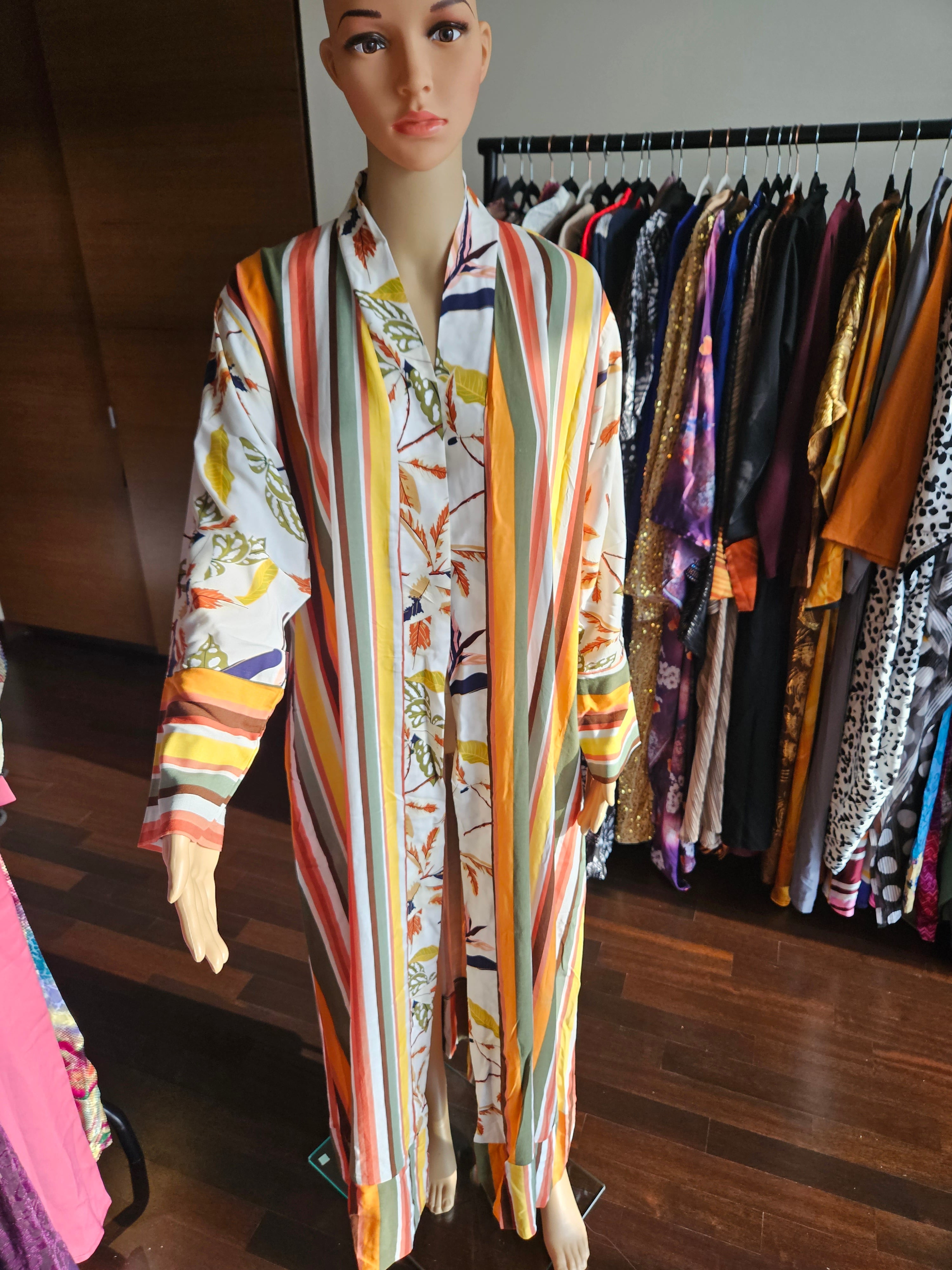 Striped Cotton Robes | Custom-made XS- 5XL | Ellectives