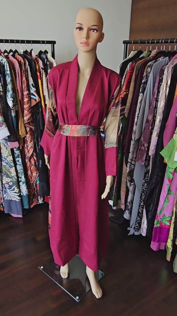 Jordyn burgundy robe