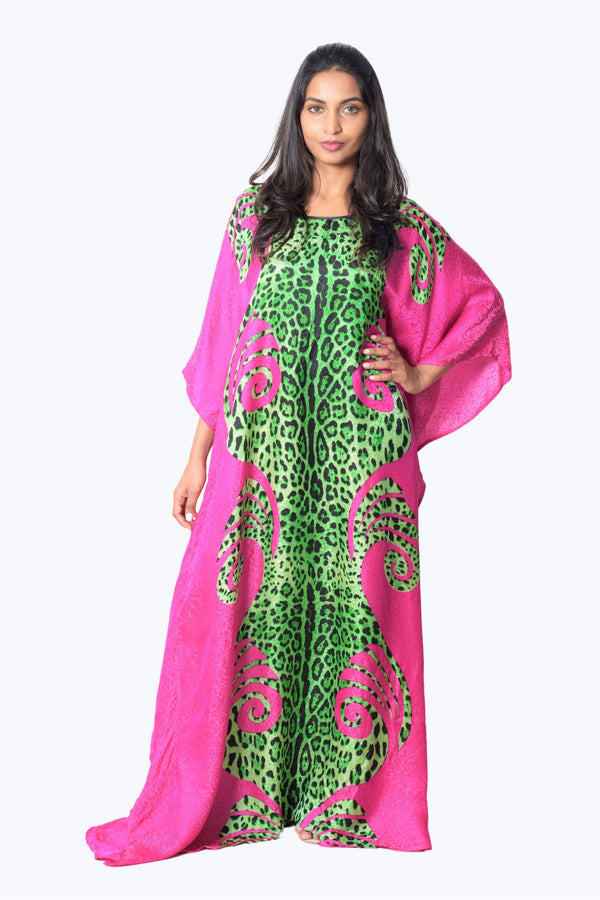 Custom Variation- pink & green 2-piece kimono & pants set