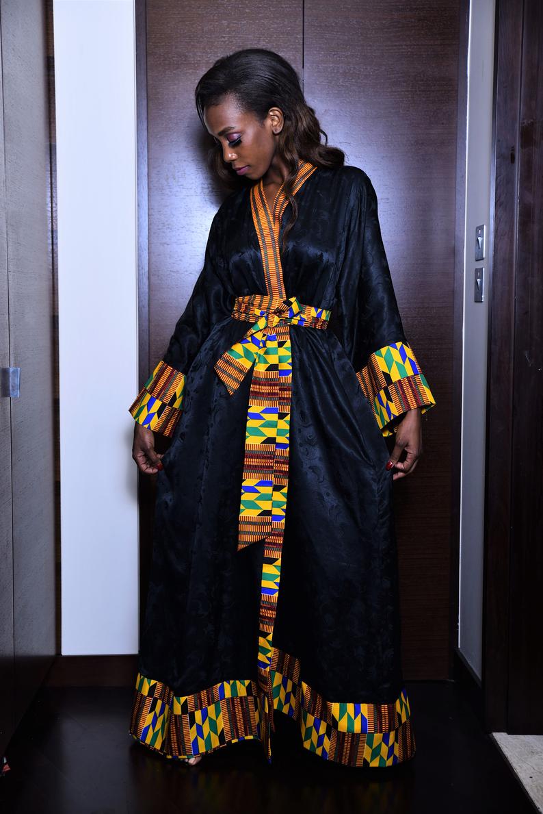 african kente kimono robe