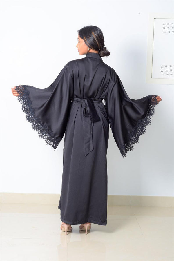 Black kimono dress