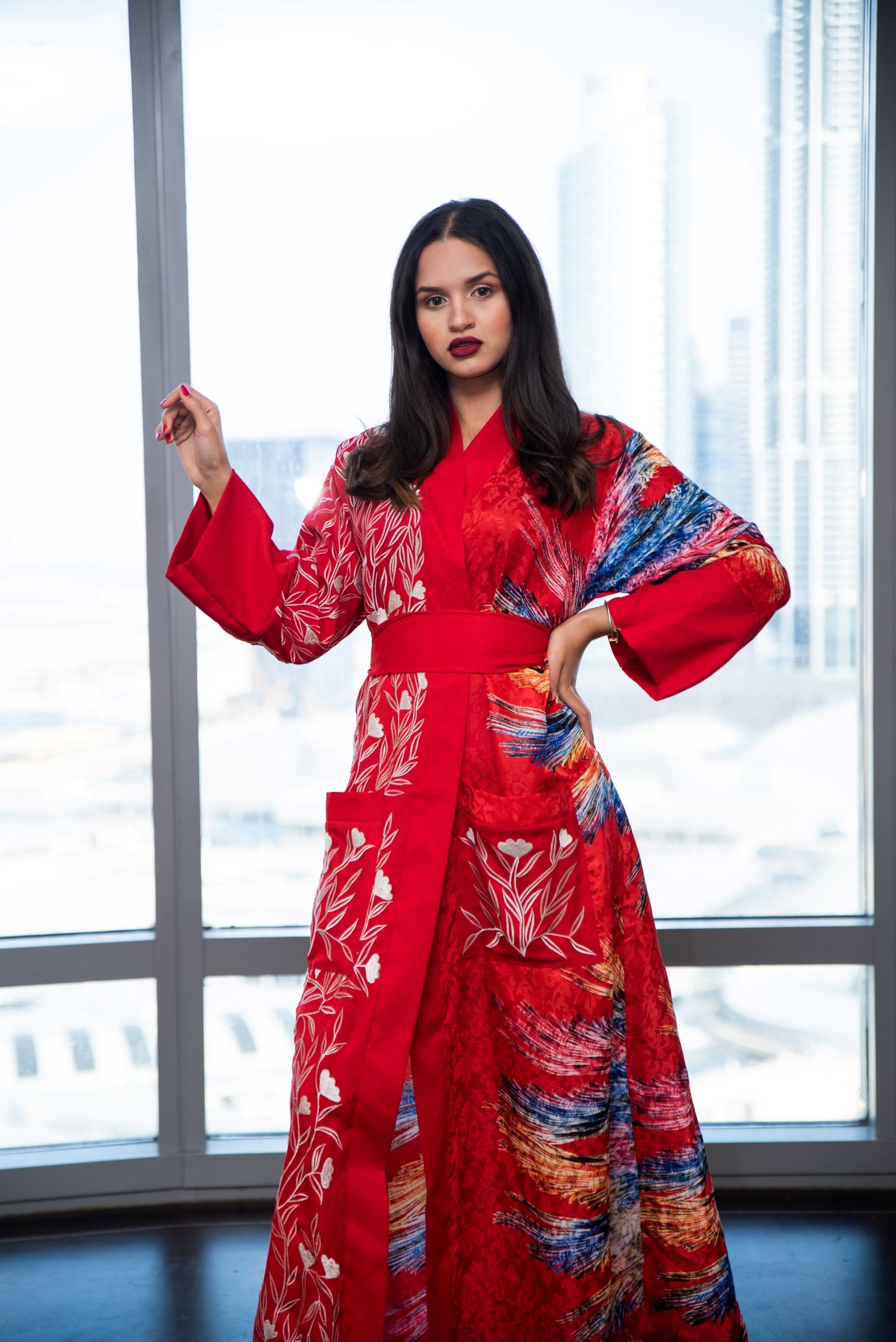fitted lace wedding dress Kimono Dress main image 1
