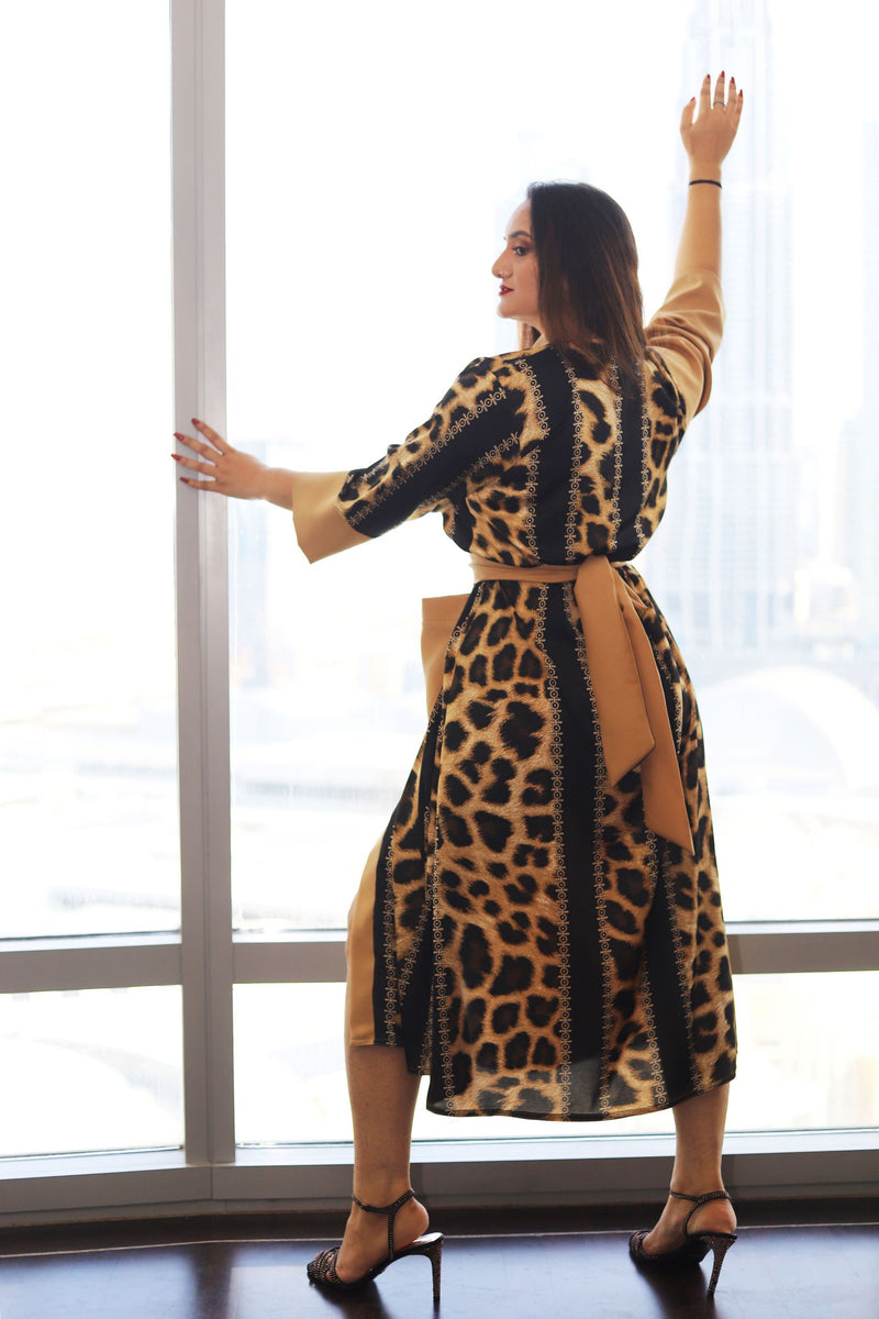 Animal print cocktail dress