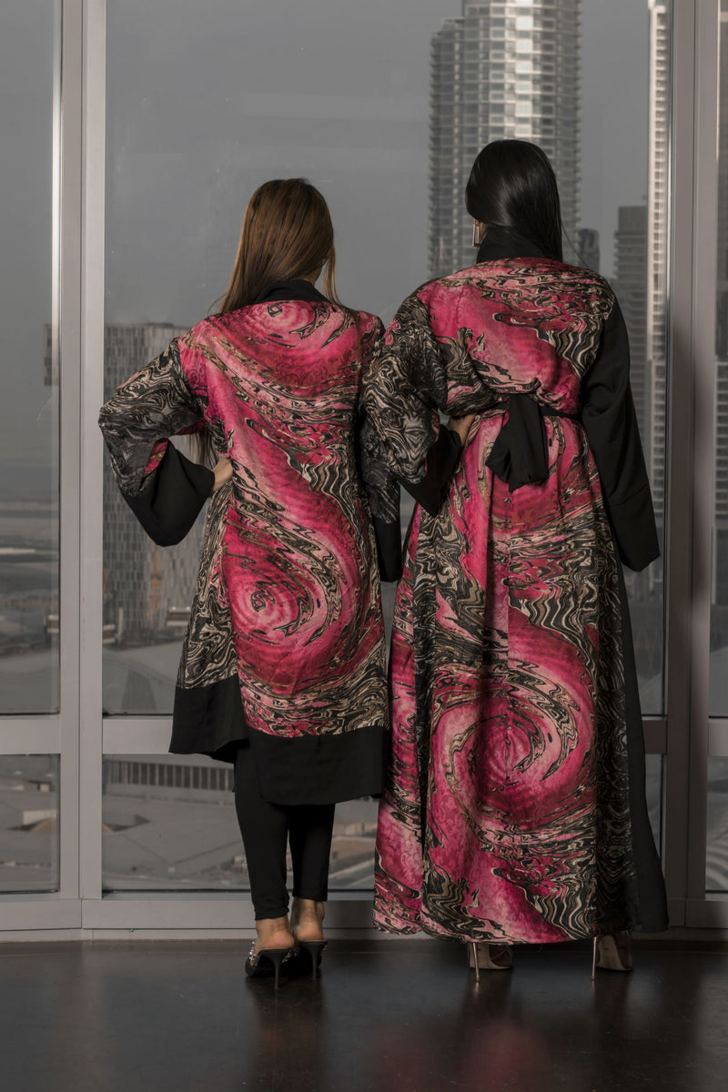 short and long kimono robe