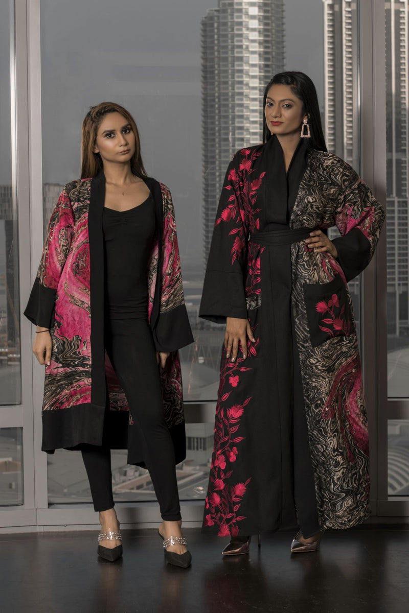 luxury pink and black dresses