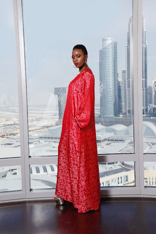 Long Red Silk Dress - Formal Caftan Dresses | Ellectives Long Red Silk Dress - Formal Caftan Dresses | Ellectives