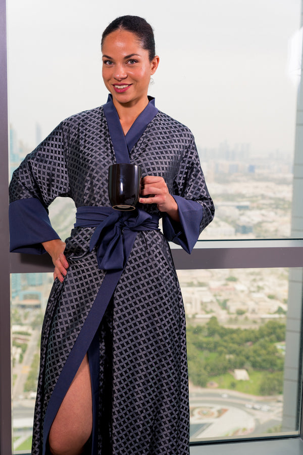 luxury Long gray robe 