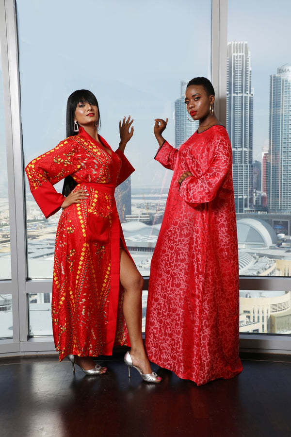 red silk robes