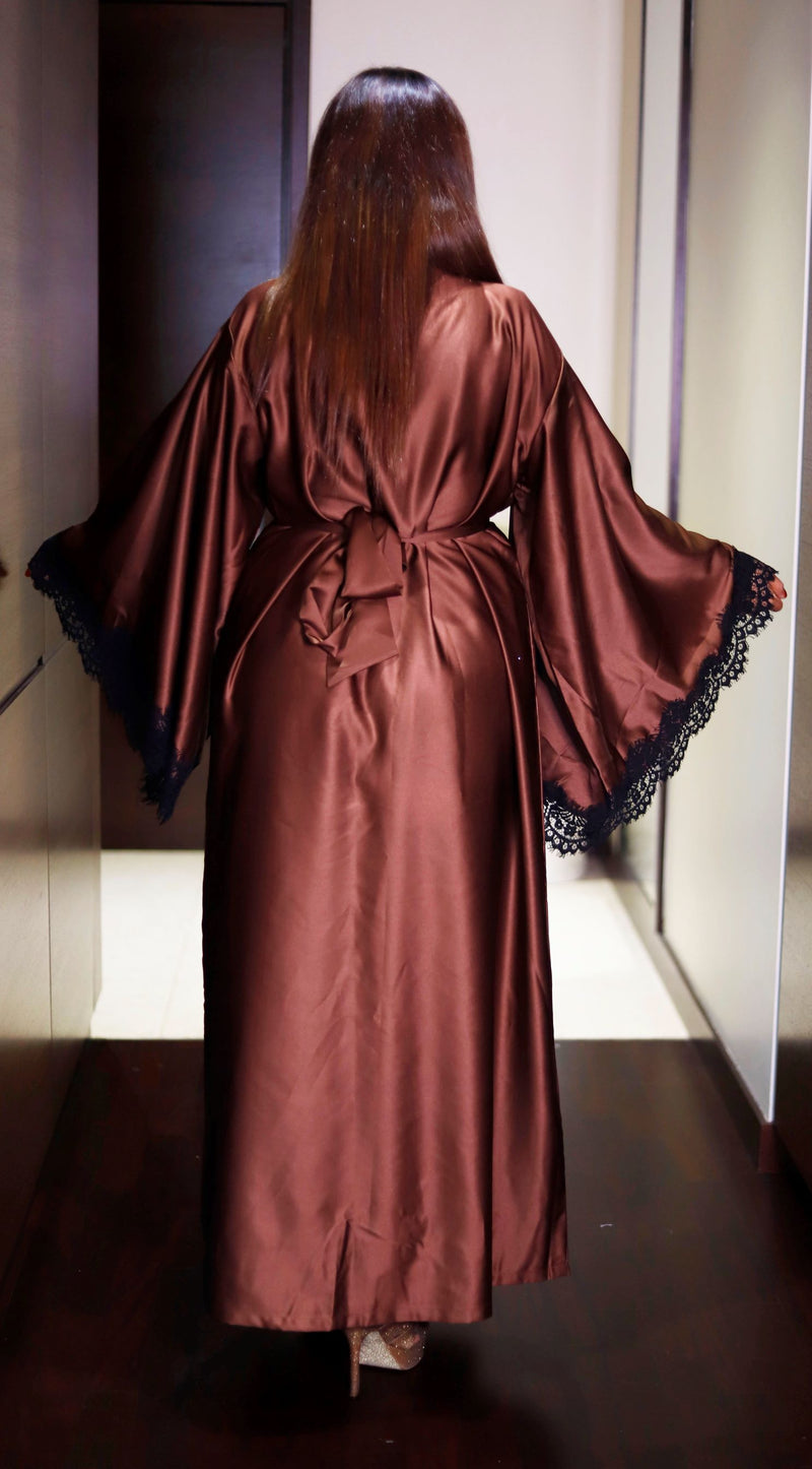 brown wholesale satin robes