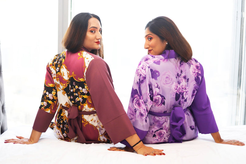 floral bridesmaid kimono robes