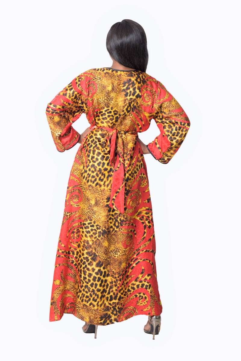 Plus size silk caftan dress 
