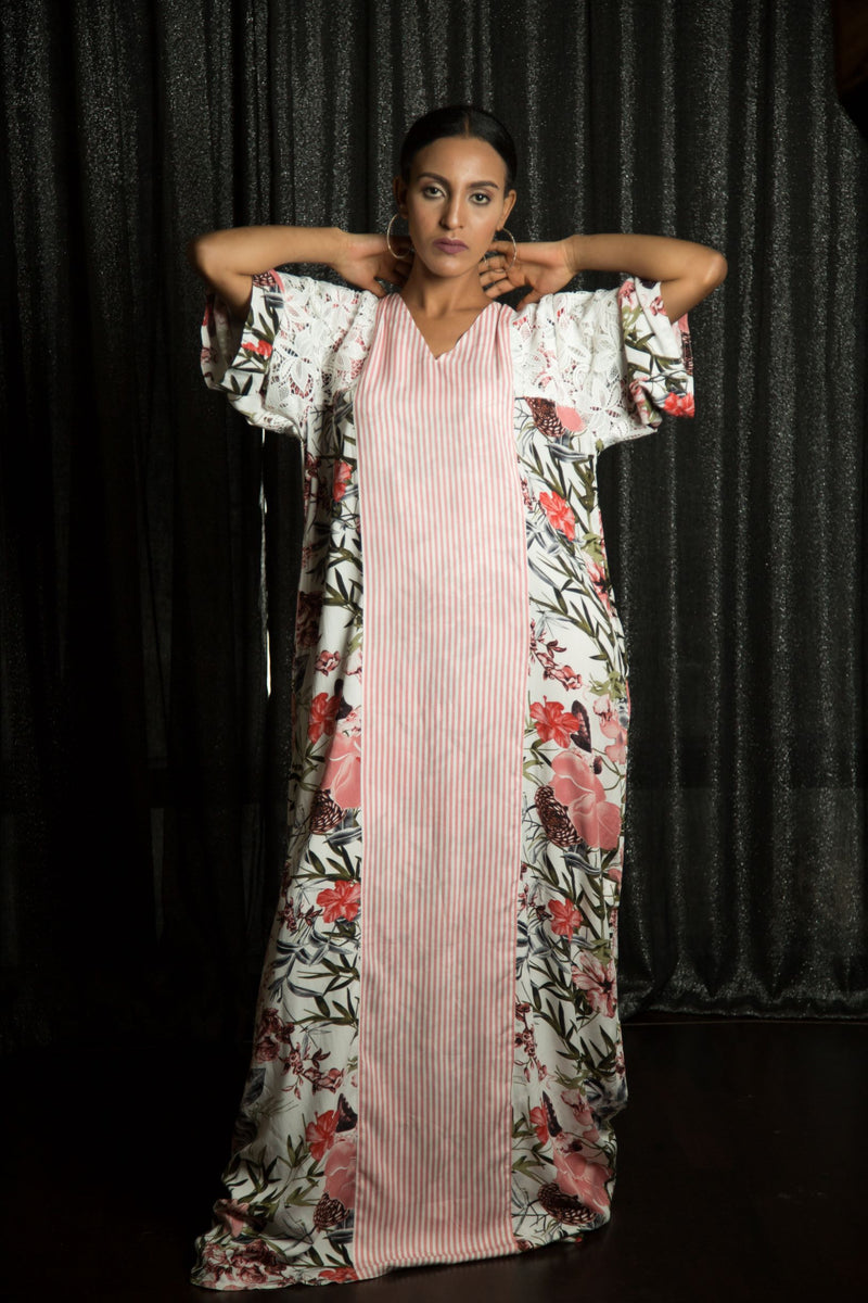 floral plus size Kaftan dress