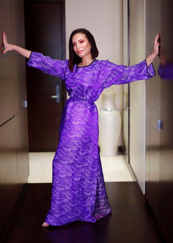 long purple cocktail dresses