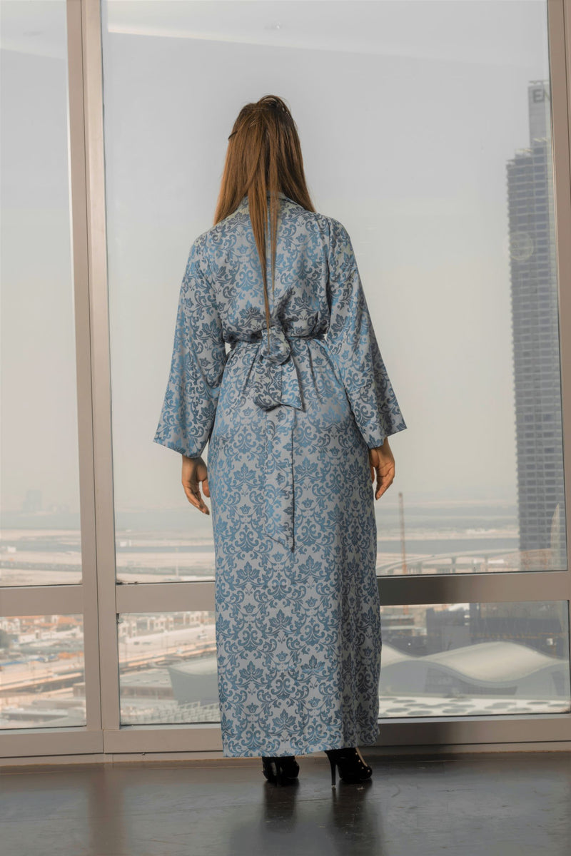 legant kimono dress us blue pattern