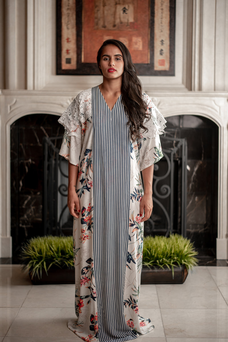 Long Caftans Loungewear - Floral Maxi Dress | Ellectives Long Caftans Loungewear - Floral Maxi Dress | Ellectives