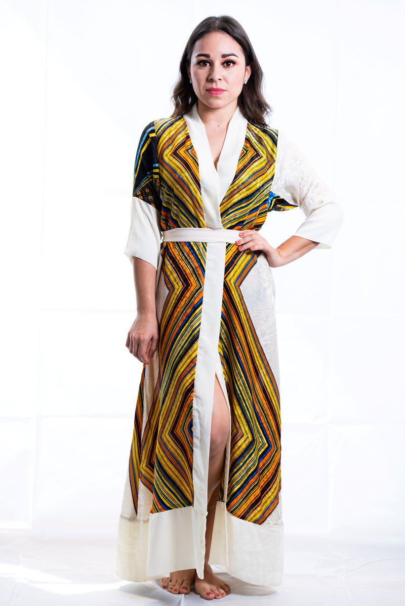 bohemian yellow duster cover up