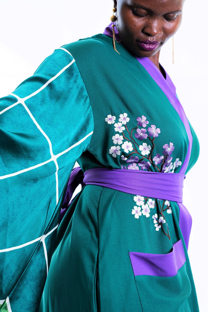 african embroidered kimono