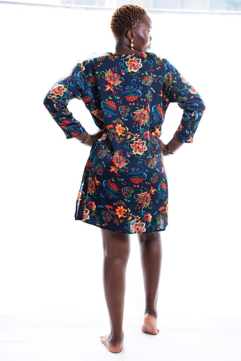 tunic knee length dress Linzey Stretch Denim Knee Length Tunic Dress