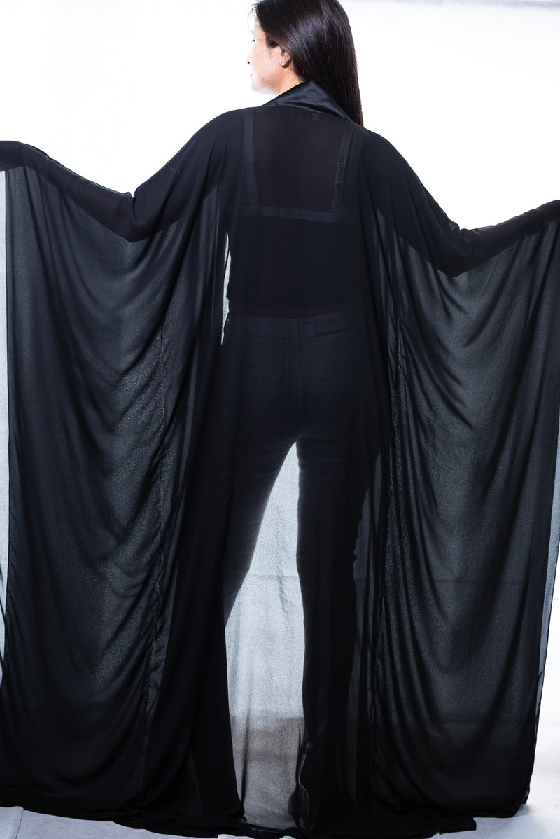 black caftan robe