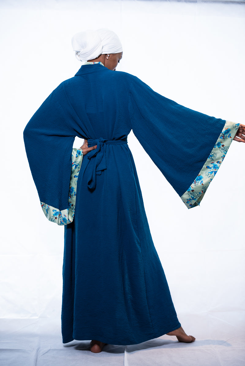 blue old hollywood robe