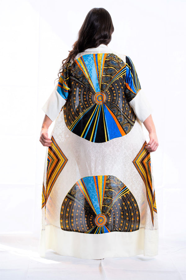 boho silk robe for women
