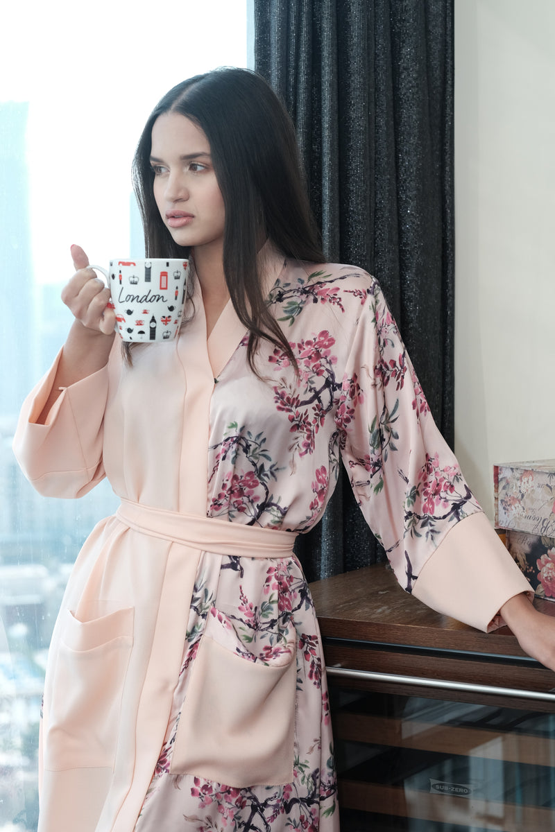 Floral rose dressing gown 