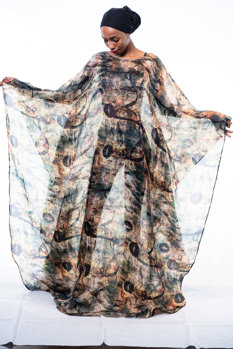 Kaftan Dress | Plus Size Sheer Maxi Dress