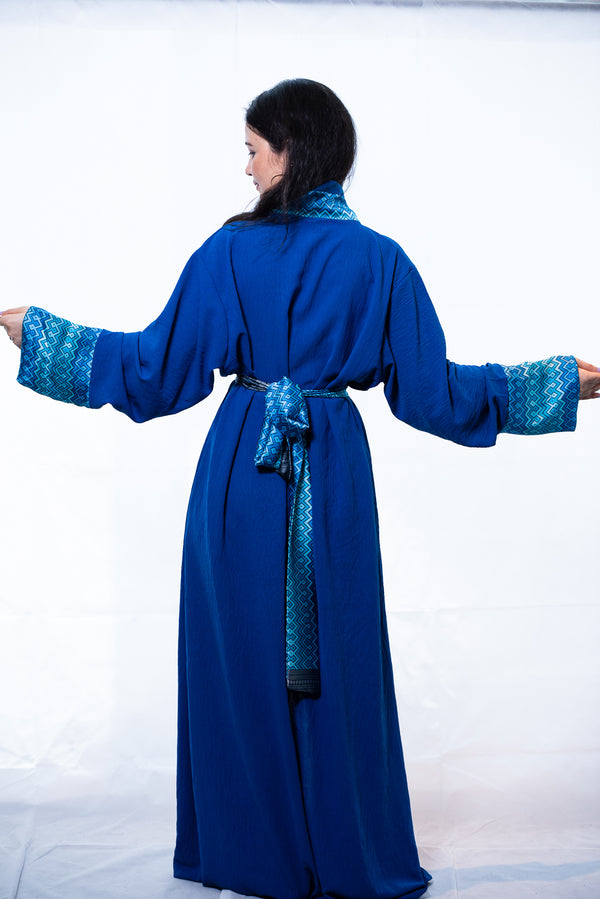 cobalt blue kimono dress