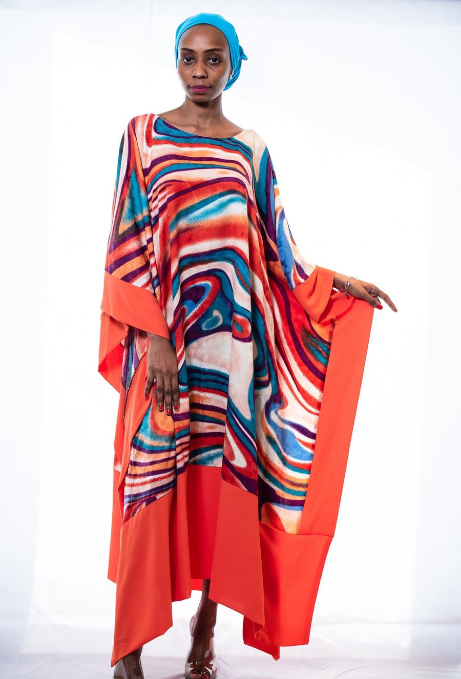 Silk Kaftan Dress | Plus Size Cocktail Dress