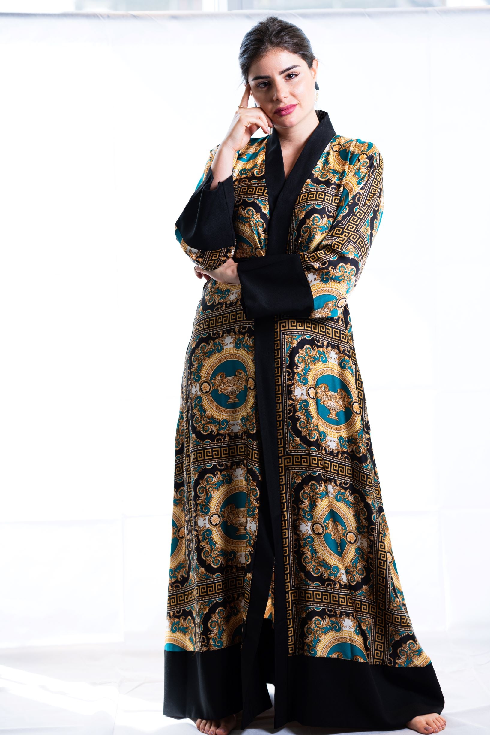 Versace Style Robes - Luxury Gold Print Robe | Ellectives
