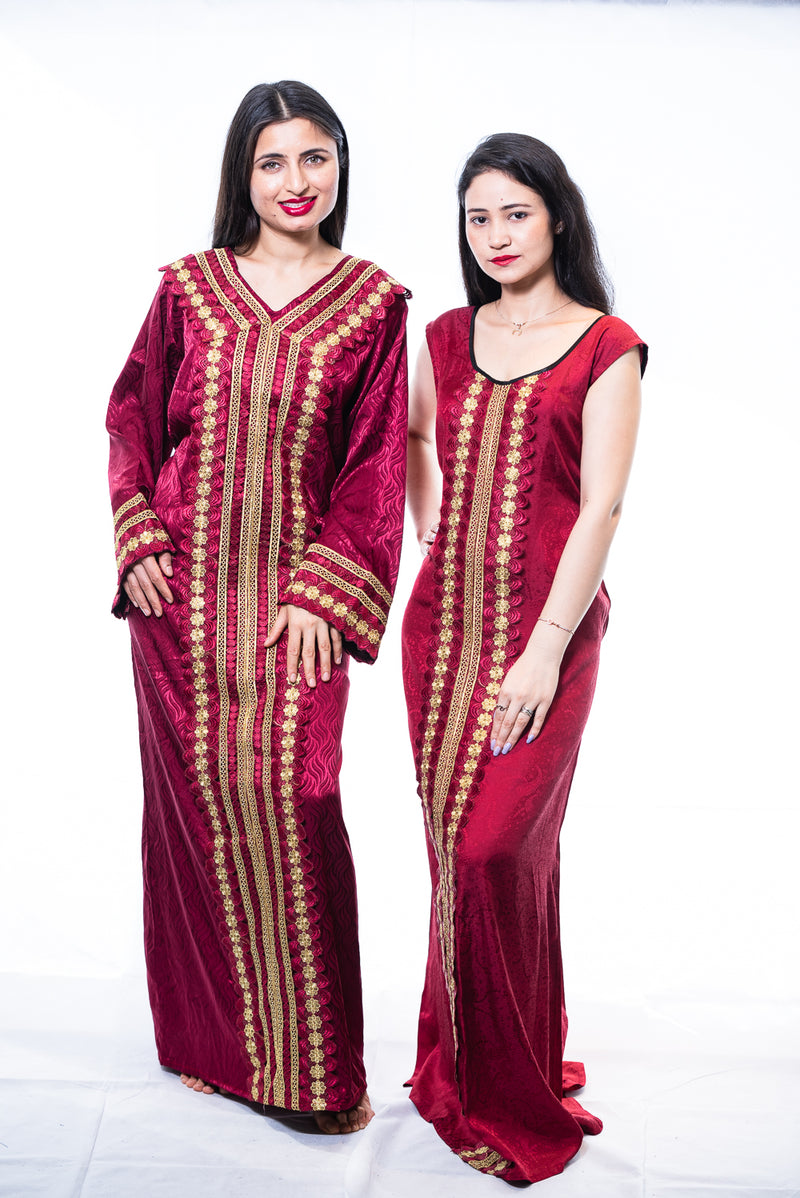 luxury red silk dresses