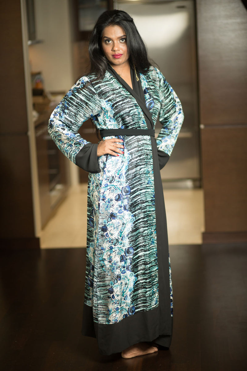 kimono style wrap dress