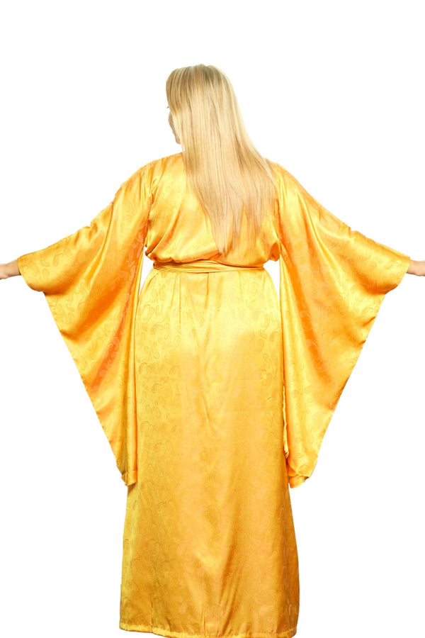 gold silk robe floor length