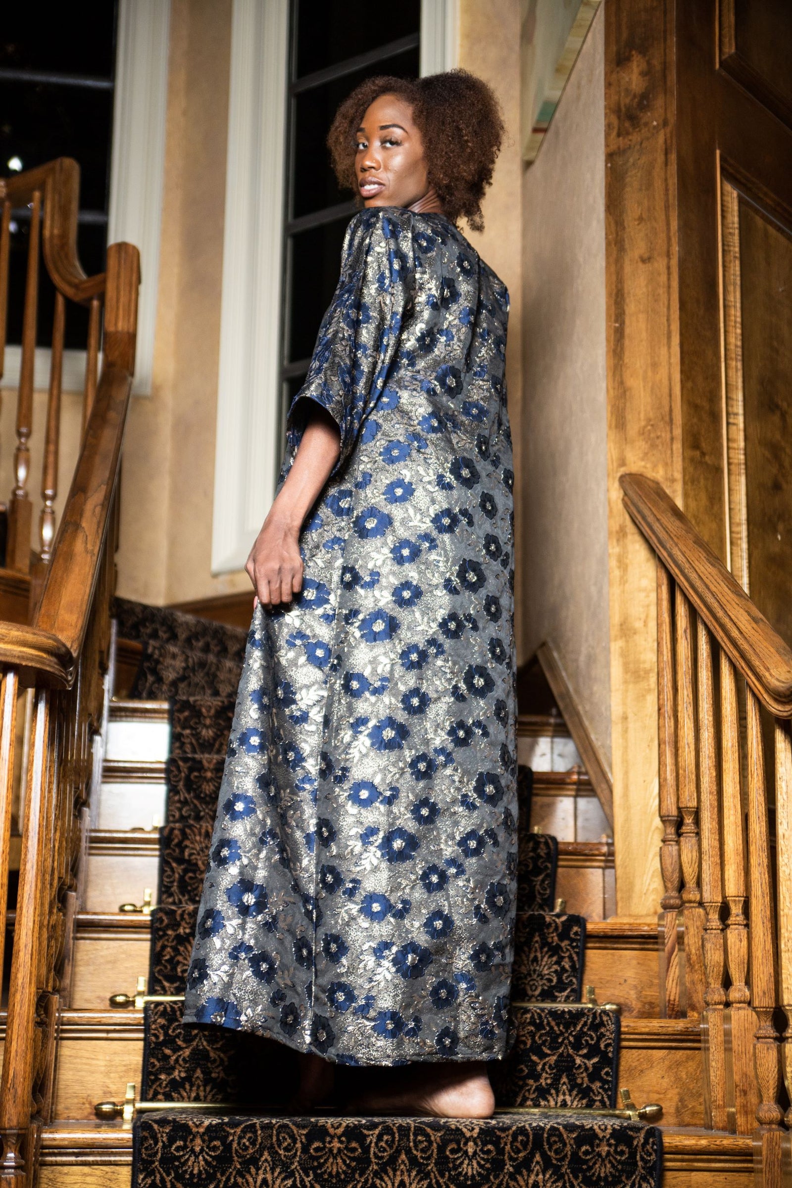 coat dresses Plus Size Navy Blue Jacket Dress - Brocade Midi Dress complete_the_look_review_uk this luxurious coat features Handmade Lambskin Leather Dress, Size:Adult size  - Customize Size