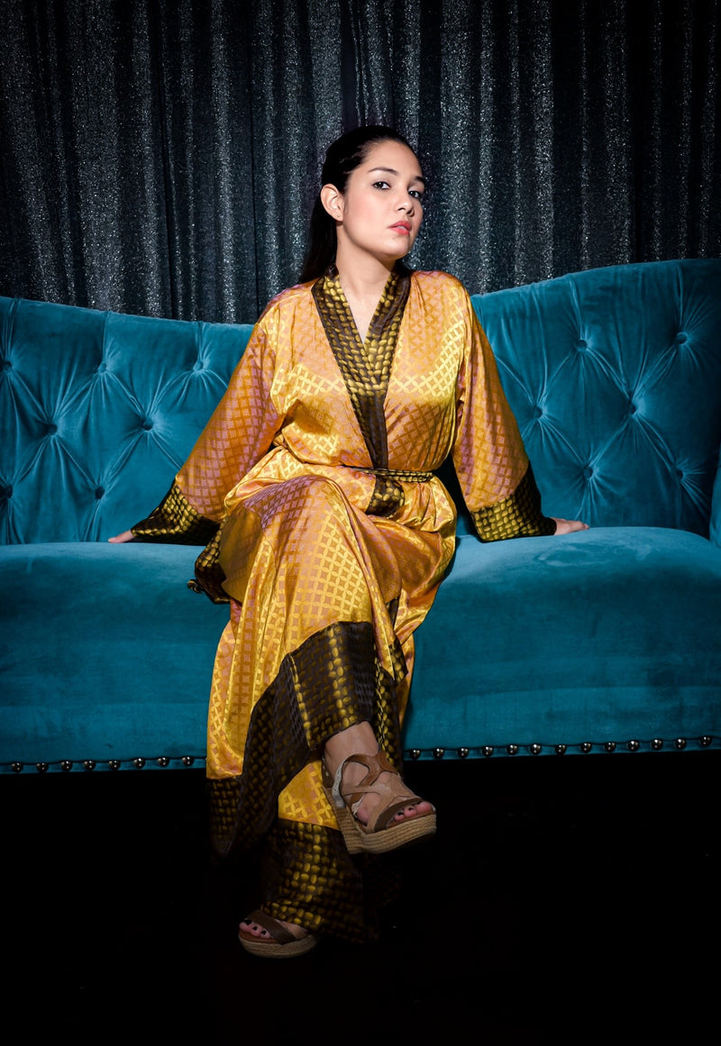 luxury loungewear silk kimono robe ellectives 