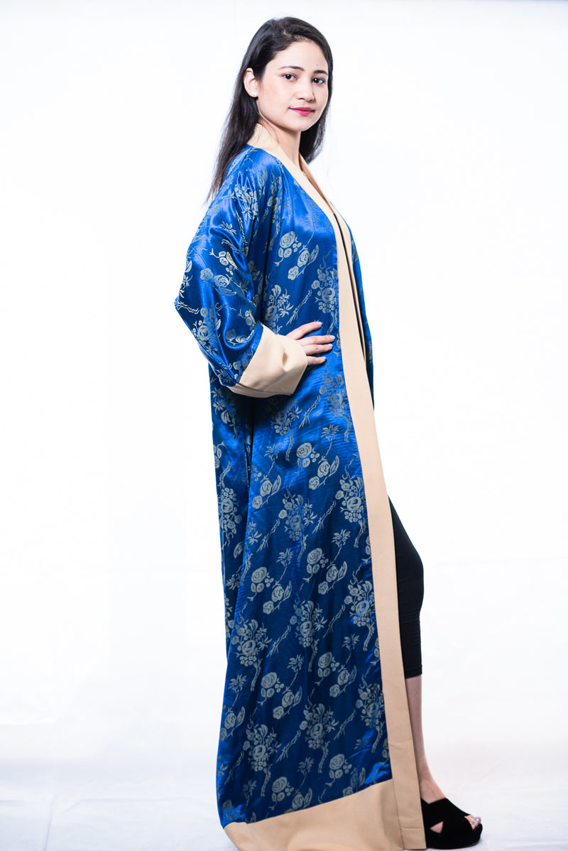 luxury dressing gown blue
