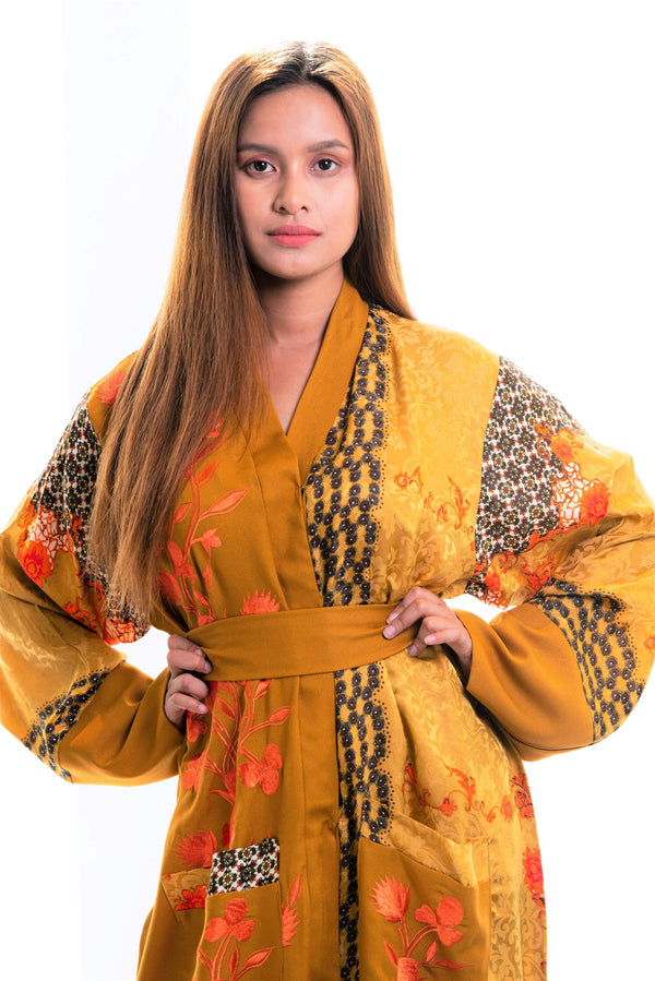 luxury loungewear kimono style