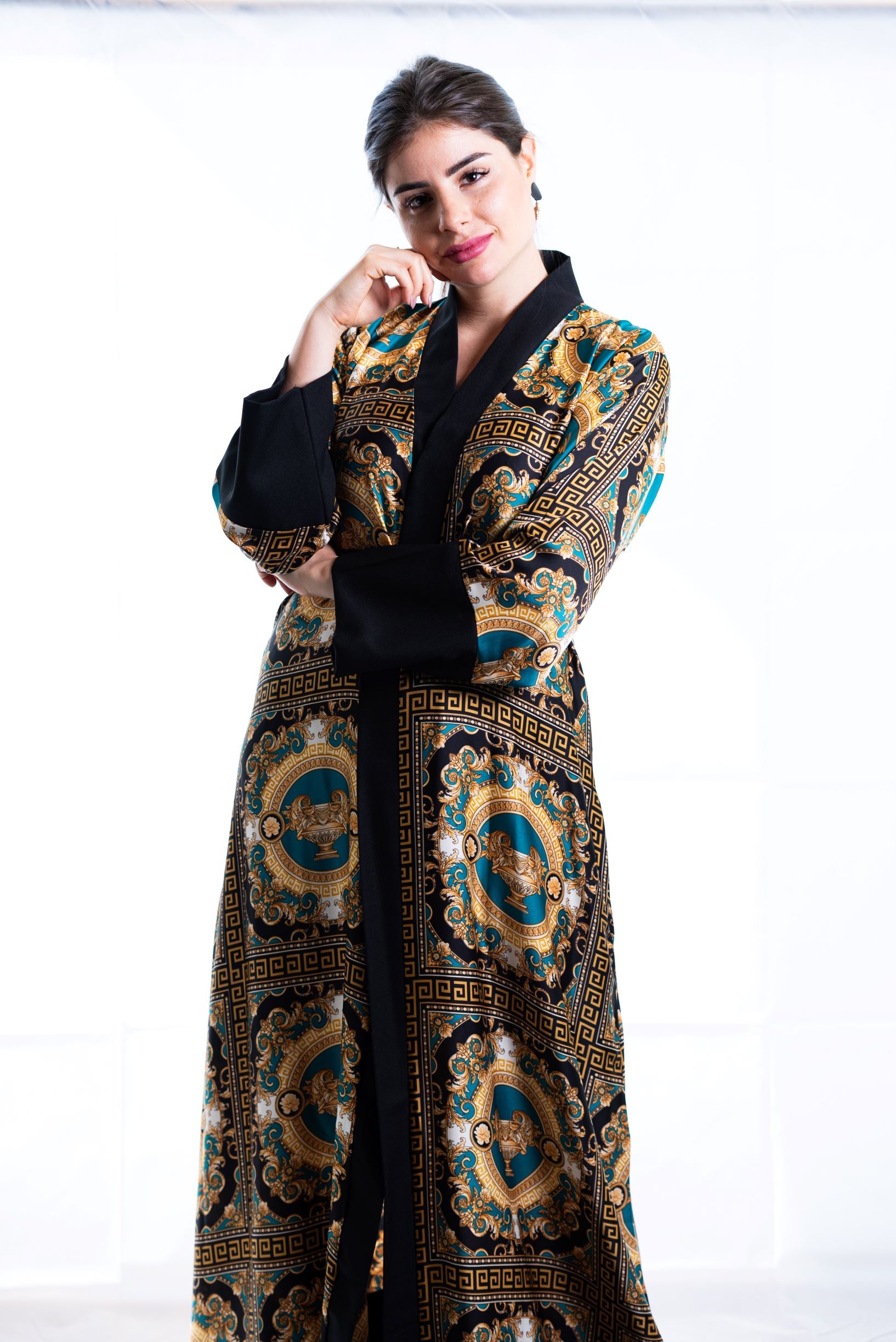 Versace Style Robes - Luxury Gold Print Robe | Ellectives