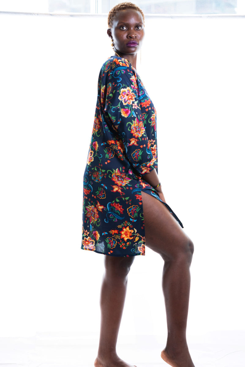 Eliana Satin Tunic Dress