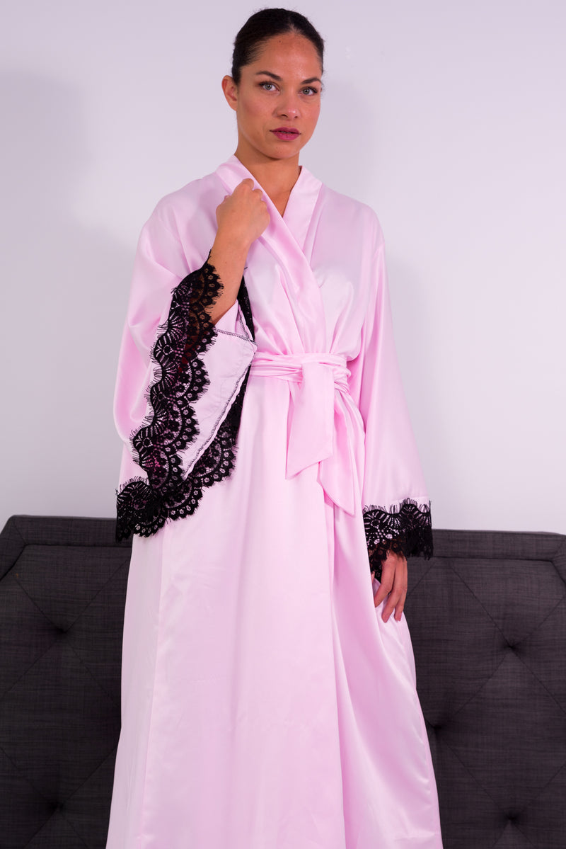 Camilla Royal pink satin robe - Main Image