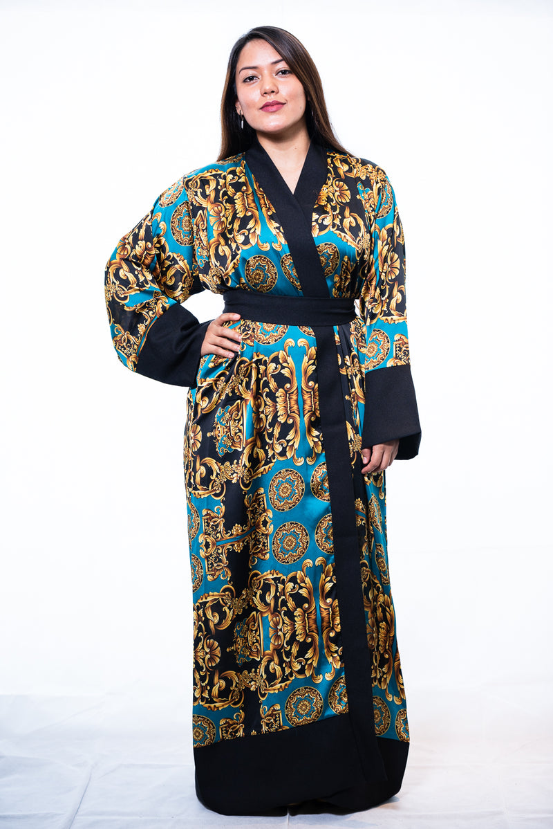 Versace Style Robe | Long Kimono Dresses | Ellectives Versace Style Robe | Long Kimono Dresses | Ellectives